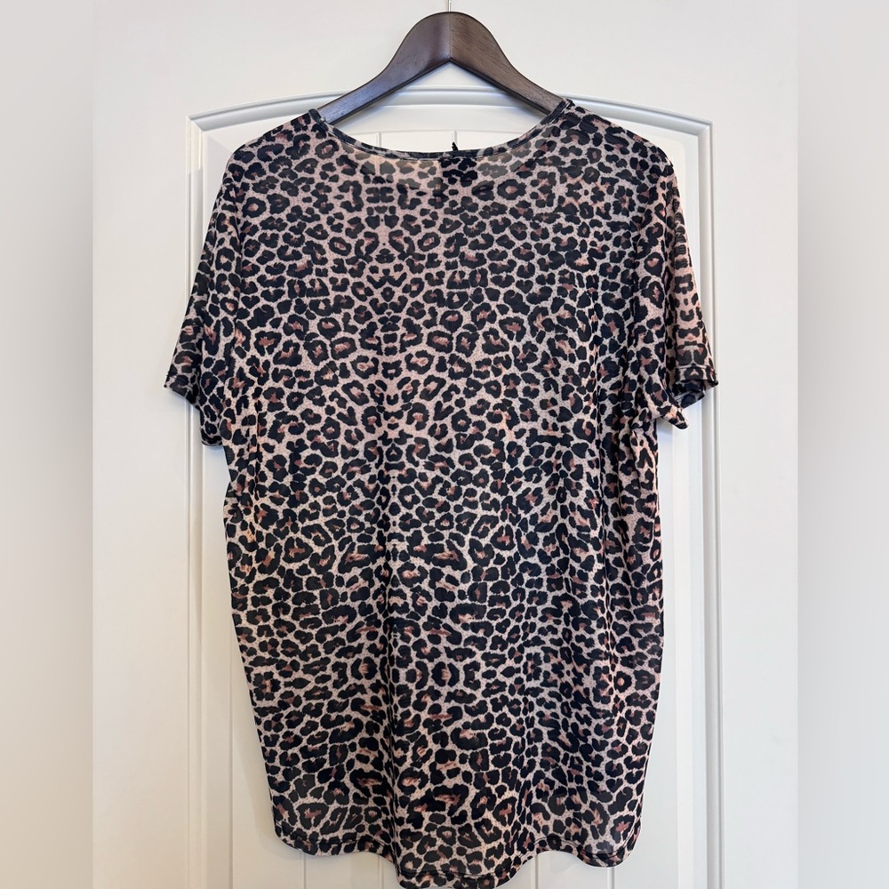 Rue 21 + Sheer Leopard Print Blouse